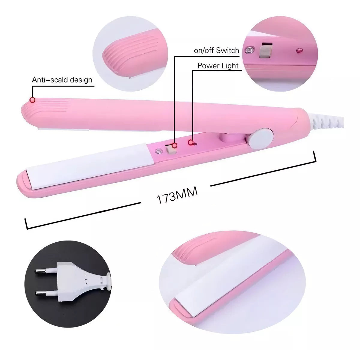 Mini Plancha Alisadora Portátil